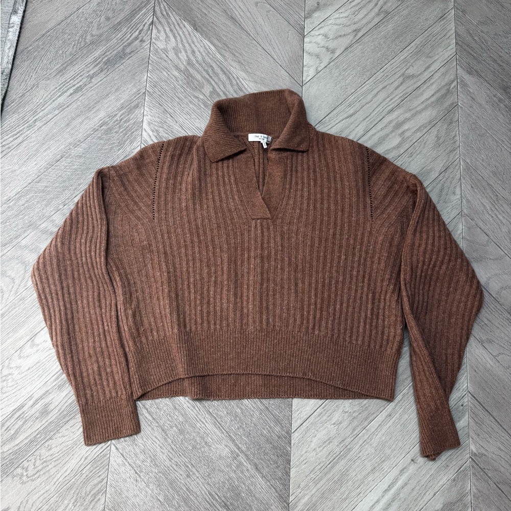 Rag & Bone Chocolate Brown Cowl Neck Sweater